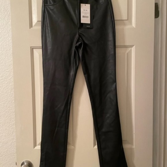 NA-KD Trend Side Slit button pants size 36 NWTs Black Detailed - Picture 4 of 8